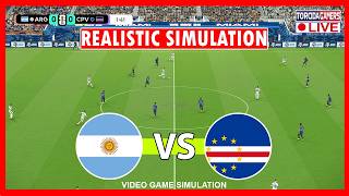 ARGENTINA VS CAPE VERDE | WORLD CUP 2026 | ROUND OF 32 | EFOOTBALL PES 2021 SIMULATION