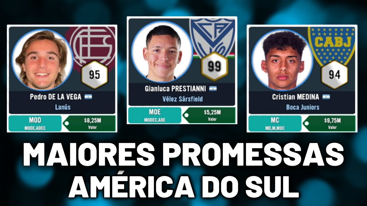 MAIORES PROMESSAS da AMÉRICA DO SUL para seu MODO CARREIRA no SOCCER  MANAGER 2023 💥 