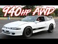 940HP AWD Eagle Talon on 50psi! - Ride Along Amazing Acceleration