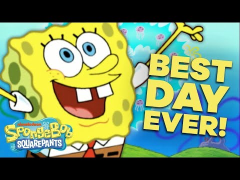 SpongeBob's Best Day EVER 🎉 in 5 Minutes! | #SpongeBobSaturdays