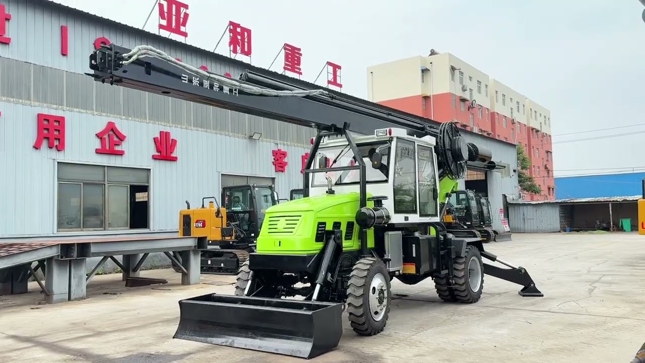 Yahe mobile pile construction rotary drilling rig DL-180 on wheel for foundation +86 158 6623 7600