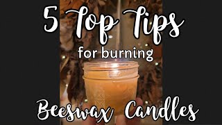 Burning Beeswax Candle Tips