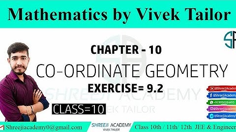 CO-ORDINATE GEOMETRY/Chapter9/Exercise9.2/class10/RBSE/english&hindi medium/maths/By: Vivek Tailor