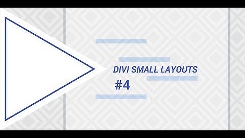 Divi small layouts #4 - Divi Tutorial - YouDivi