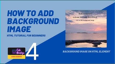 How to add background image on HTML element