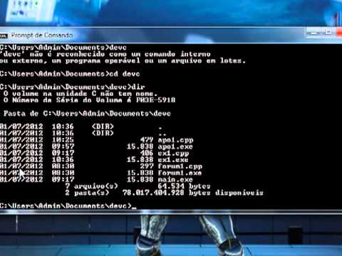 Executando programas no prompt de comando do DOS 