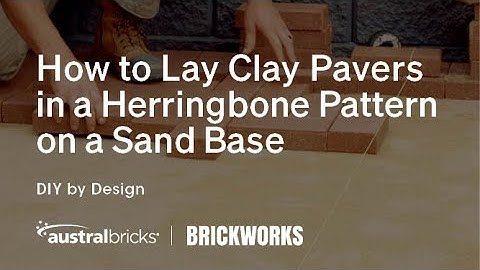 How to Lay Clay Pavers in Herringbone Pattern //  DIY by Design