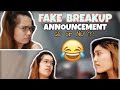 CONVINCING MY GF TO DO A FAKE BREAKUP ANNOUNCEMENT PRANK