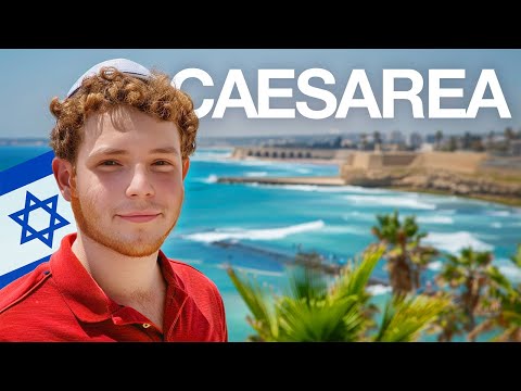 Caesarea Ancient Town on Israel's Mediterranean Coast. Travel Vlog