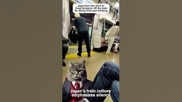 Japanese man tries to drag foreigner off the train  #japan #japanforeigner