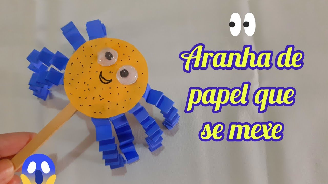 Como fazer uma aranha de papel - YouTube