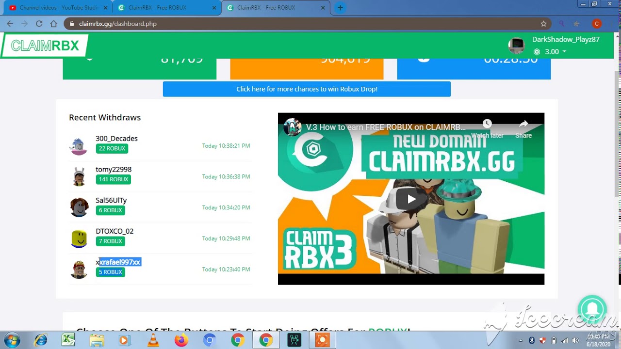 How To Get Free Robux On Roblox 2020 Youtube - youtube videos on how to get free robux
