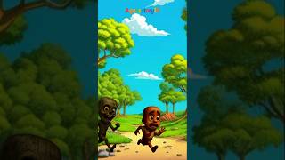 tung tung chased by zombies‼️😱#cartoon #funny #animation #shorts #usa #usashorts #usatoday #english