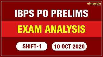 IBPS PO PRELIMS EXAM ANALYSIS | SHIFT-1 | 10 OCT 2020 | By Vasundhra Ma