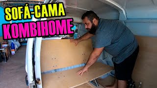 Instalamos o SOFÁ CAMA na KOMBI MOTORHOME!