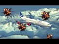 An A340 entered restricted airspace and got shot down by an anti-aircraft cannon | besiege