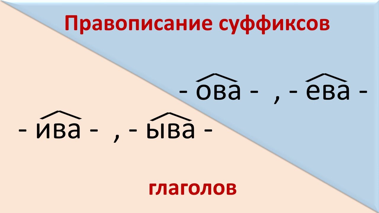 Суффиксы ова ва