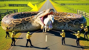 Brave Heroes Rescue a Poor Horse From a Dangerous Mutant Giant Python 🐍🐎