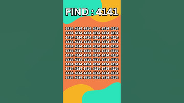 👀Only sharp eyes can spot 4141👀 #youtubeshorts #shortvideo #viral