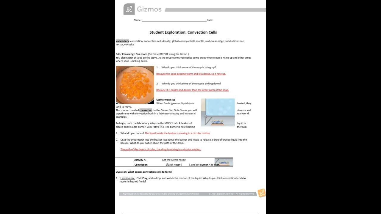 Gizmos Convection Cells Answer Key - YouTube