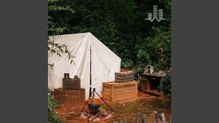 Rain on Army Canvas Tent (Loopable No Fade)