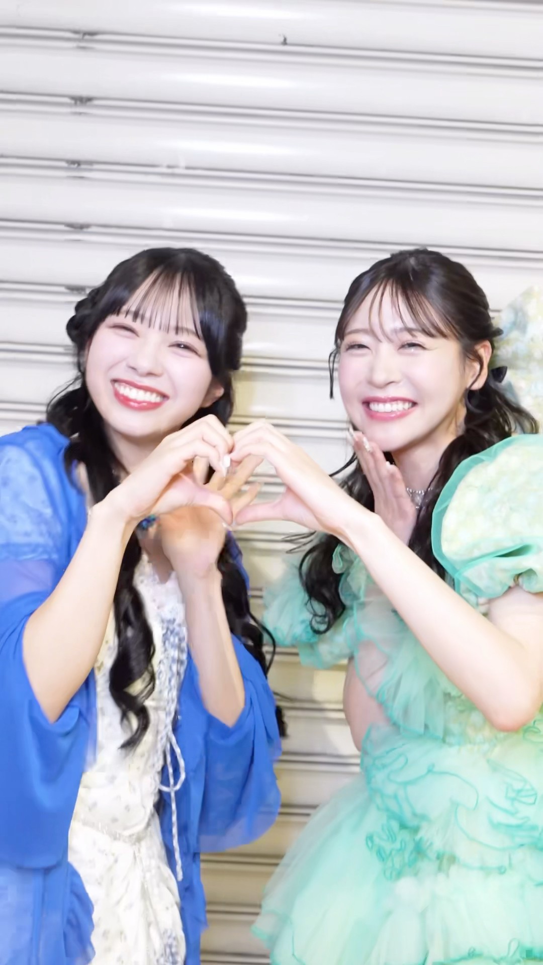 この2人の組み合わせ初かも??💙💚#櫻井優衣 #増田彩乃