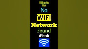 how to fix no wifi networks found problem  #shorts