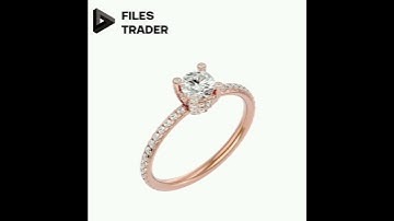 70 Solitaire rings fully rendered Lot 9. 3dm & STL files available on files-trader.com
