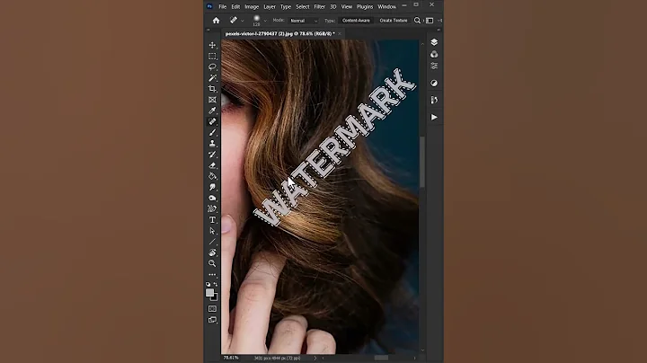 How to Remove Watermark in #Photoshop #shorts