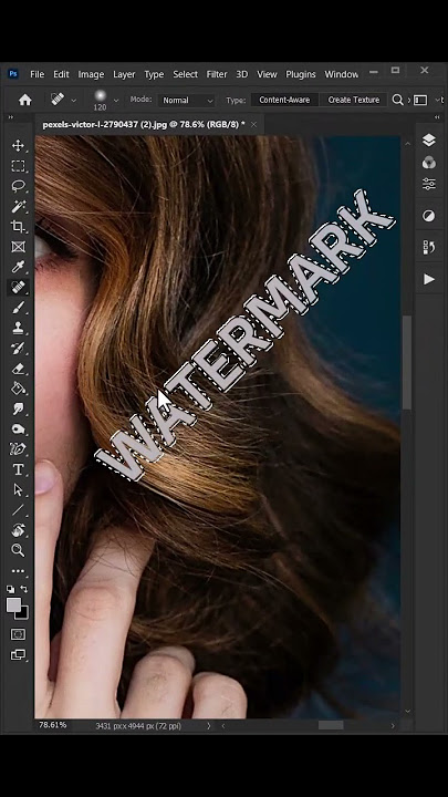 How to Remove Watermark in #Photoshop #shorts