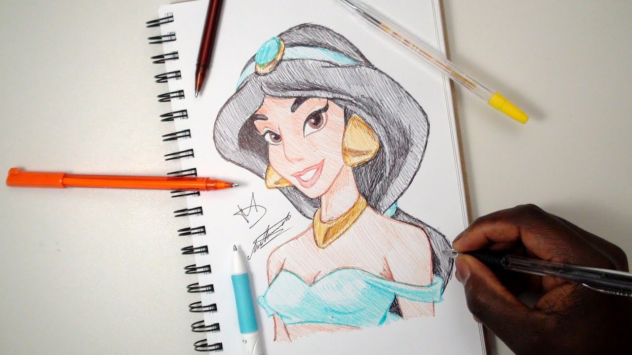 How to draw Jasmine  Sketchok easy drawing guides