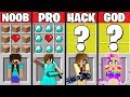 Minecraft Battle: Noob vs PRO vs HACKER vs GOD : SUPER GIRL CRAFTING Challenge / Animation