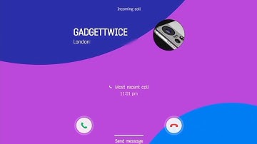 Samsung Tab A7 incoming call (Screen video)
