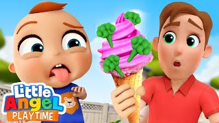 Broccoli Ice Cream? Yucky! | Fun Sing Along Songs by Little Angel Playtime