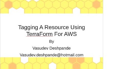 Tagging Resource Using Terraform