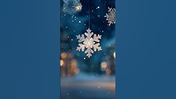4K(With Music) Christmas Snowflake Ornament Background Video