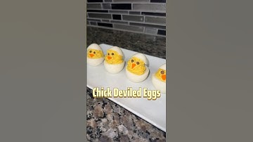 Everyone will love these Chick Deviled Eggs. #egg #easter #fyp