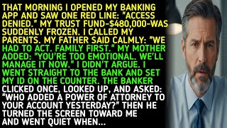 That morning I opened my banking app and saw one red line: ACCESS DENIED. My trust fund-$480,000-w