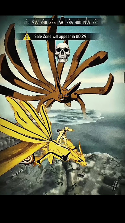 FF NEW EVENT 🔥 The Nine Tails Theme 🦊 NINE TAILS SKY WING 🪂 NARUTO X FREE FIRE #freefire #shorts