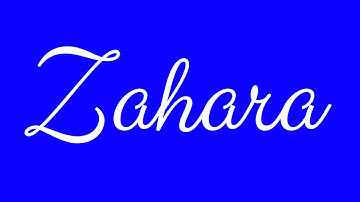 Learn how to Sign the Name Zahara Stylishly in Cursive Writing