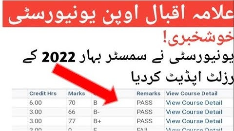 aiou how to check results semester spring 2022||aiou has updated results semester spring 2022||