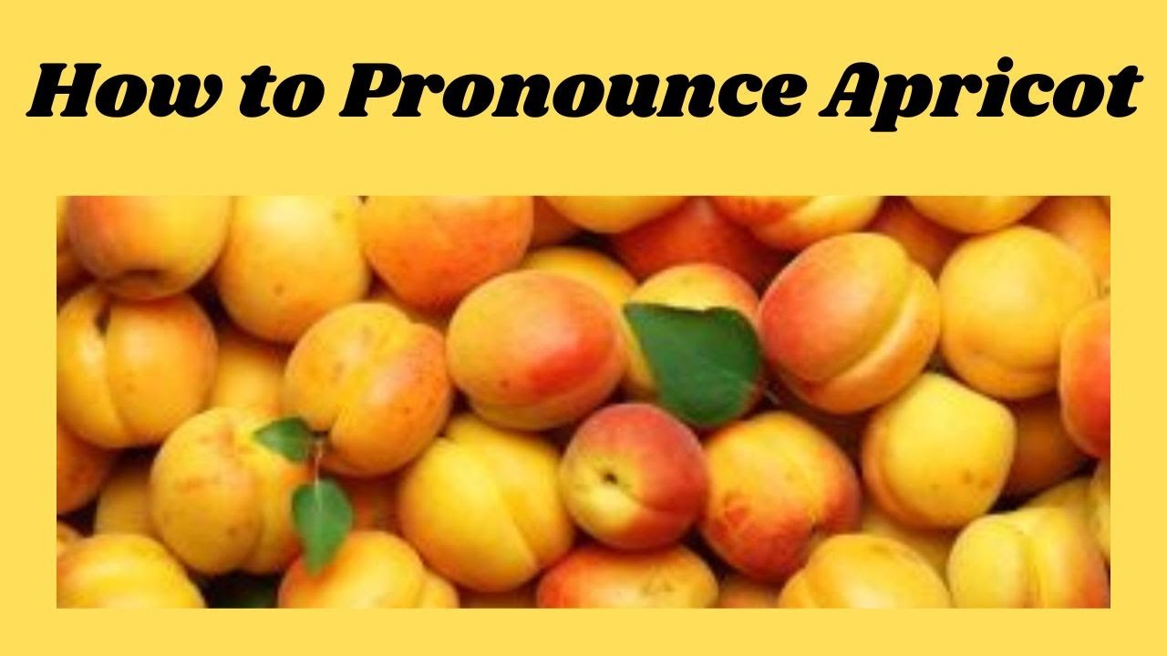 How To Pronounce Apricot Youtube Prounce YouTube Maxresdefault