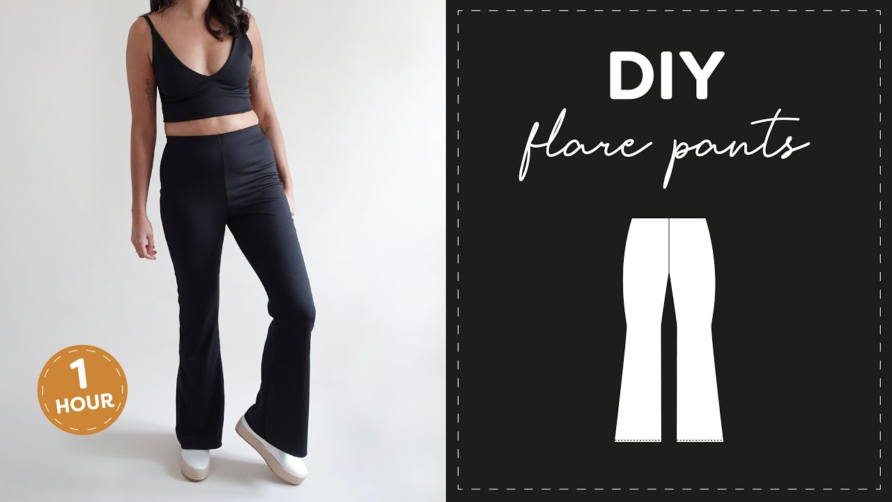 Flare Pants Sewing Pattern Custom Fit. Illustrated Sewing Instructions