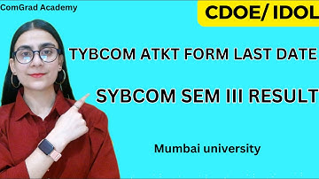 ATKT form TYBCOM| SYBCOM SEM 3 result | IDOL/CDOE Mumbai university| #bcom #idol #exam