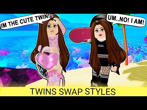 Opposite Twins Swap Styles Roblox Royale High Youtube - cute twins roblox