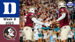 #4 Florida State vs #16 Duke Highlights | College Football Week 8 | 2023 College Football Highlights