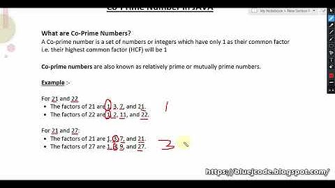 Co-Prime Number in JAVA || WAP to check if two numbers are co prime or not || BluejCode