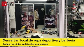 Antisociales desvalijan local de ropa deportiva y barbería en Talca. #diariotalcarv