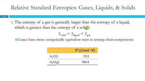 19.7 Entropy Changes in Chemical Reactions: Calculating ΔS°rxn