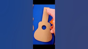 How to make guitar /DIY guitar # cardboard guitar diy # origami